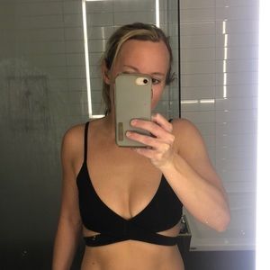 Monday Swimwear Black Adjustable Top